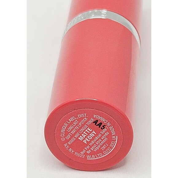 CLINIQUE Long Last Soft Matte Lipstick MATTE PEONY Full Size Discontinued NOS - Picture 2 of 2